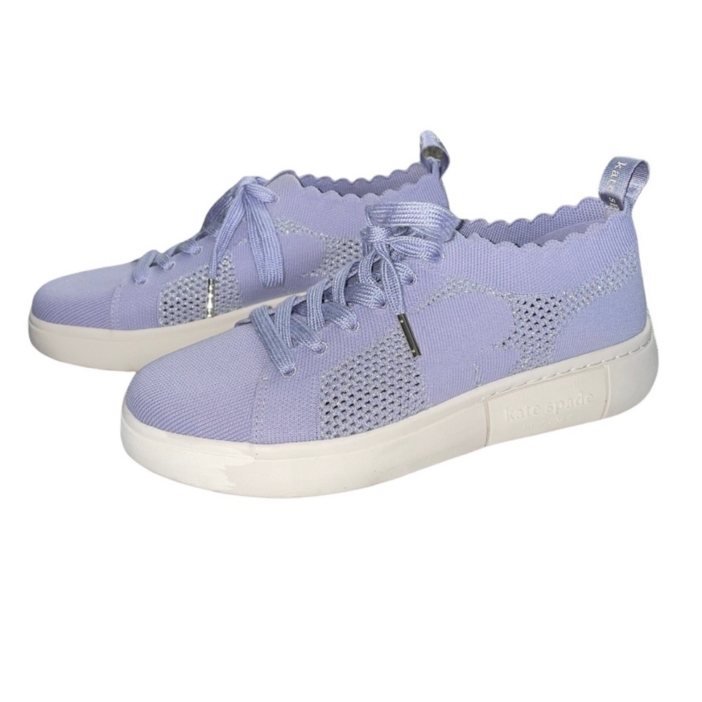 Kate Spade Sky Knit Sneakers Frozen Lilac Lavender Purple Shoes 7 Spring
